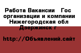 Работа Вакансии - Гос. организации и компании. Нижегородская обл.,Дзержинск г.